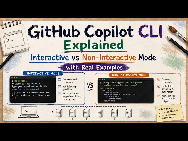 GitHub Copilot CLI Explained | Interactive vs Non-Interactive Mode with Real Examples