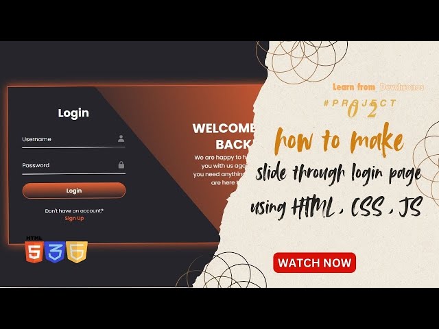 Animated Login & Register Form 🔥 Smooth UI Design with HTML, CSS & JavaScript