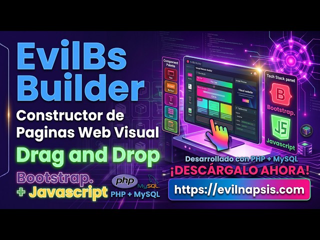 EvilBs Builder: Constructor Drag and Drop Visual de Páginas Web con Bootstrap 5