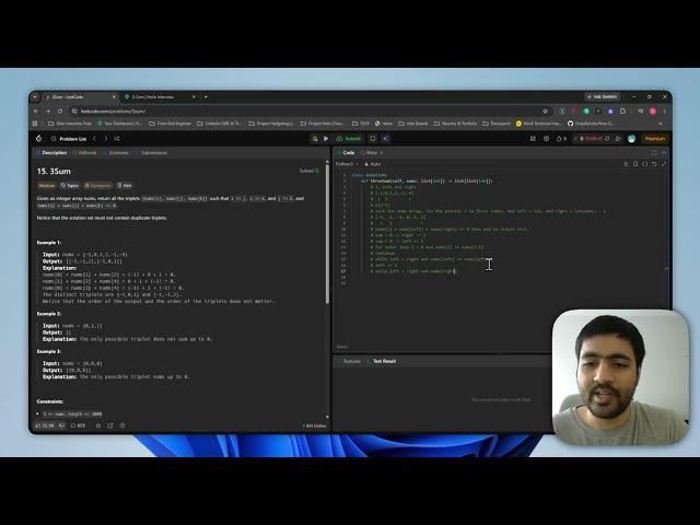 3Sum | LeetCode 15 | Python | DSA Walkthrough