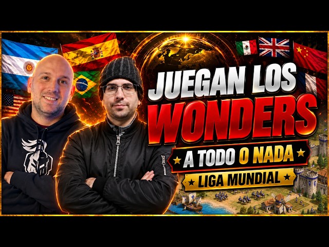 JUEGAN los WONDERS por la LIGA MUNDIAL - GANAR o GANAR 🔥🔥        #ageofempires2