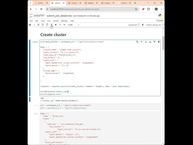 Databricks: Como crear un cluster en Databricks usando la Rest API