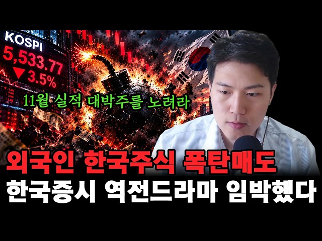Foreigners Dump Korean Stocks Causing Plunge, November Market Reversal Imminent. Target These Hig...