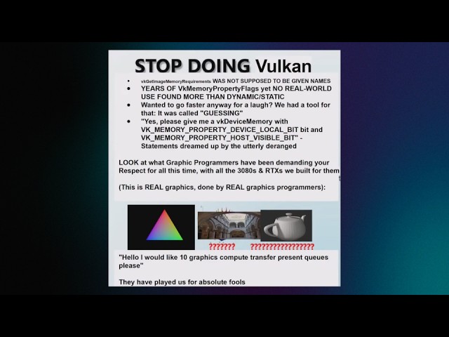 It's Not About The API - Fast, Flexible, and Simple Rendering in Vulkan