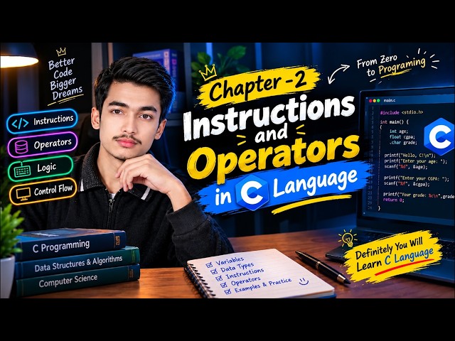 Chapter 2: Instructions and Operators | C Language | Programming for Beginners 💻