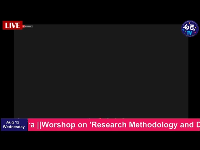 Workshop on 'Research Methodology and Data Analysis' LIVE