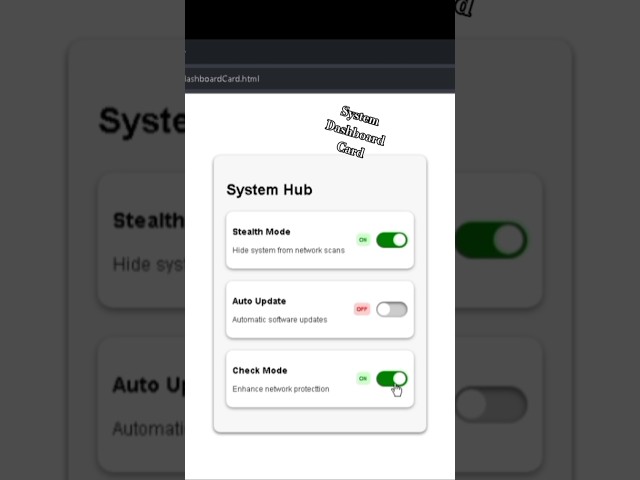 Modern Dashboard Card Design #frontendproject #youtubeshorts #htmlcss #javascript
