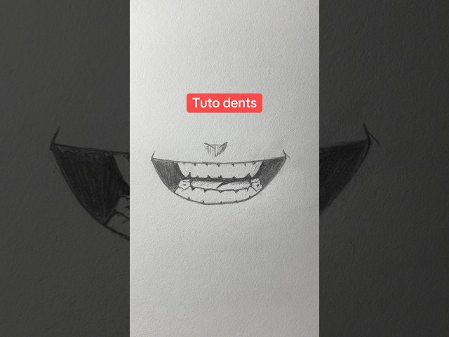 How to draw teeth tutorial #drawing #animeart #drawing #art