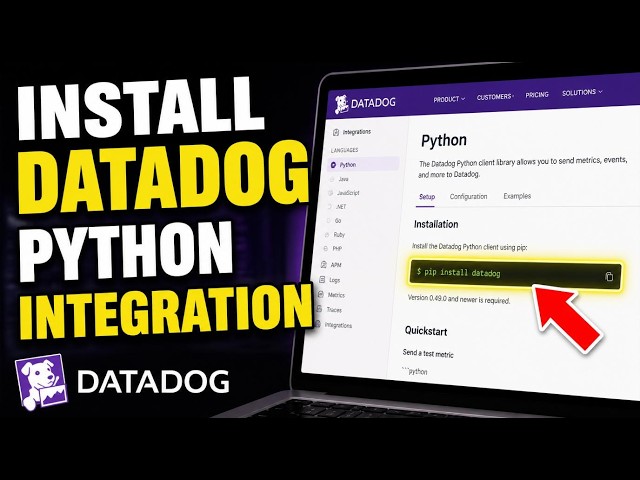 How to install Datadog Python integration for data pipeline monitoring - Easy Tutorial