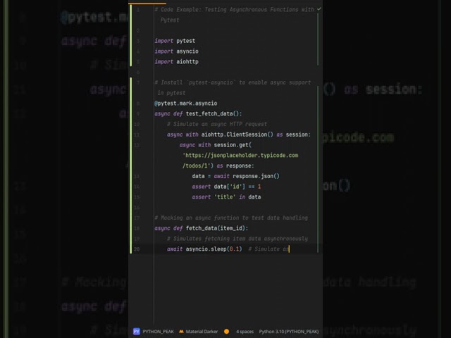 How does pytest handle async tests in Python? Master Async Testing with Pytest in Python!