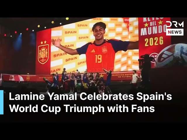 Lamine Yamal Steals the Show at Cibeles Square as Spain Celebrates World Cup Victory | AD1N
