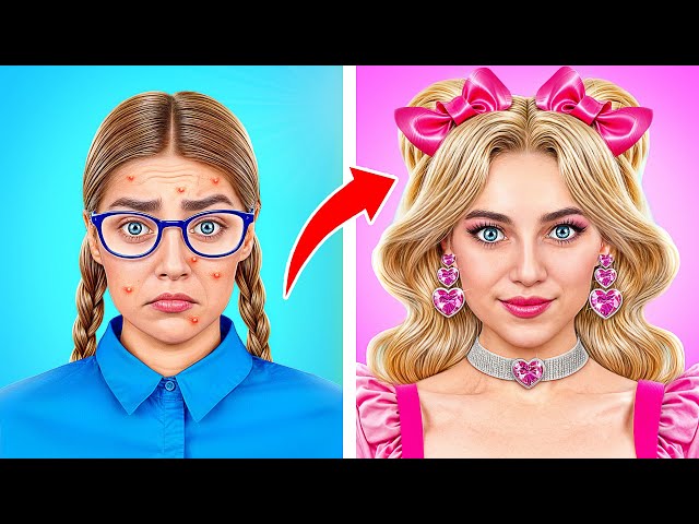 ¡Cambio de Imagen Extremo: de Nerd a Chica Popular | Barbie vs Bratz por Multi DO Challenge