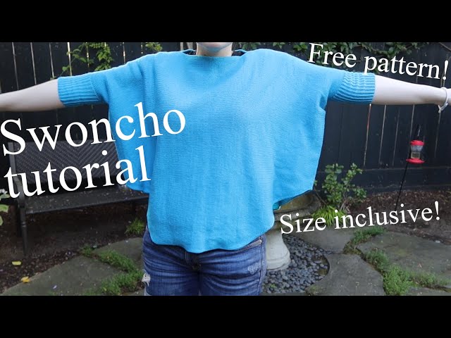 Swoncho machine knitting tutorial | Free pattern! | Size inclusive! | Beginner friendly!