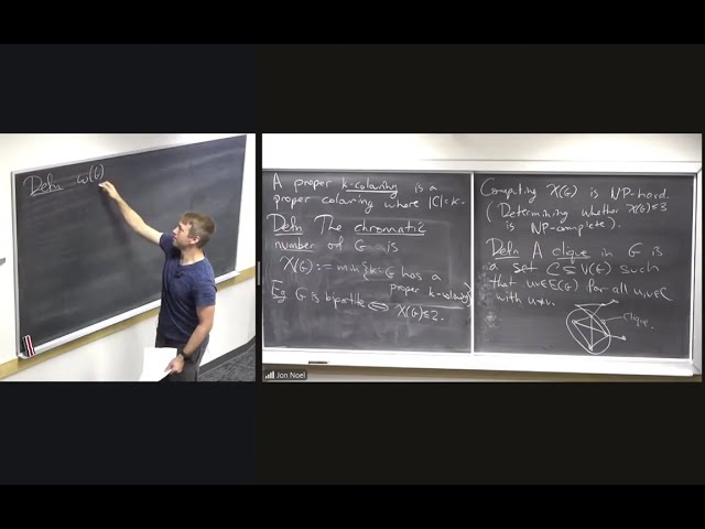 Discrete Optimization Lecture 12: Graph Colouring, Perfect Graphs and the Stable Set Polytope