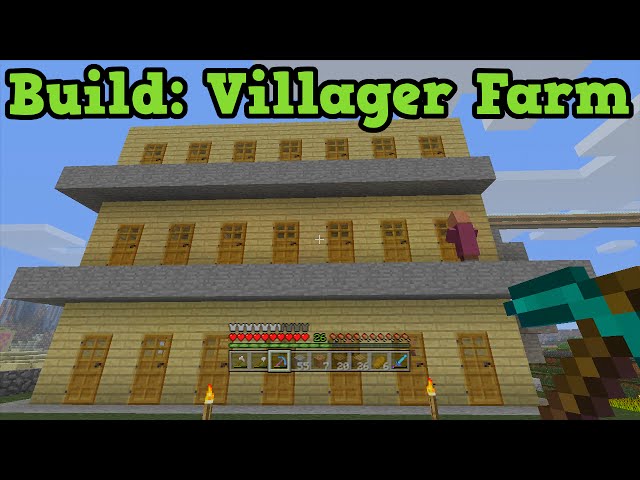 Minecraft Xbox 360 - Build Tutorial - NPC Villager Farm (Appartment)