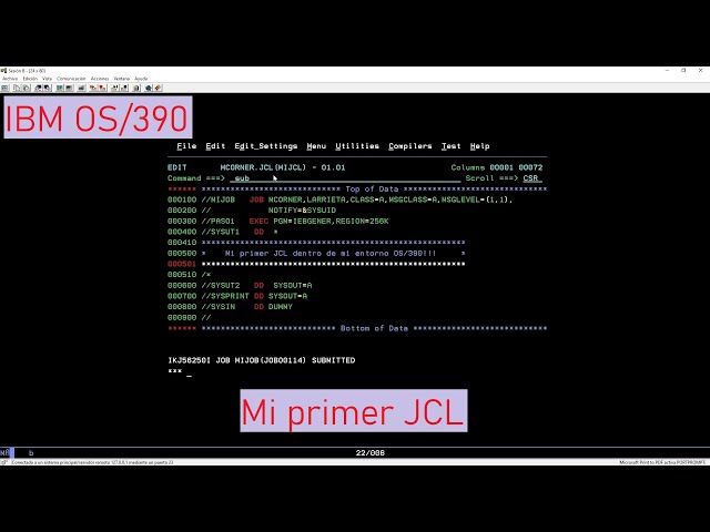 IBM OS/390: Mi Primer JCL (Job Control Language)