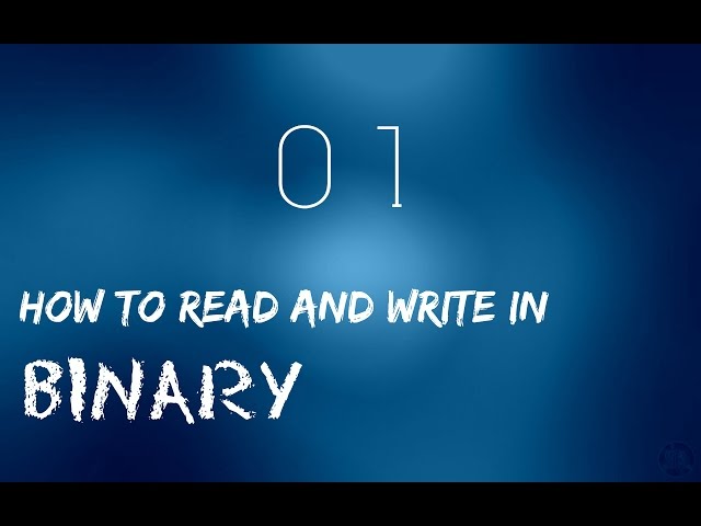 How to Read and Write In BINARY (Must Watch) **New**