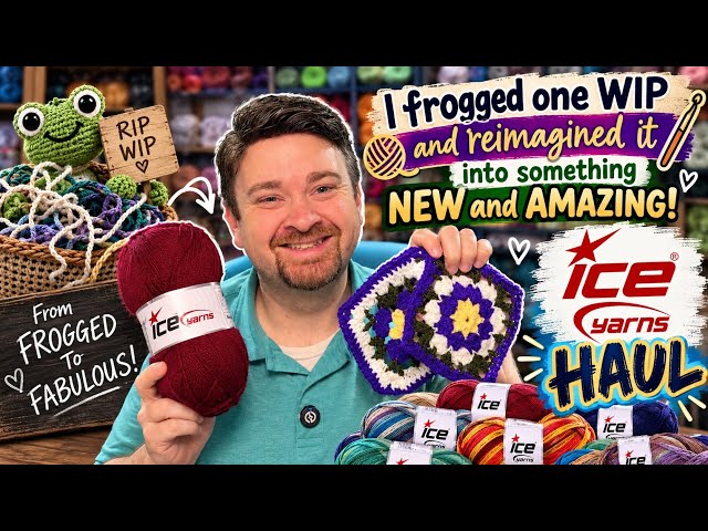 ICE YARNS has arrived -- I frogged one project and have a NEW vision for the yarn!!