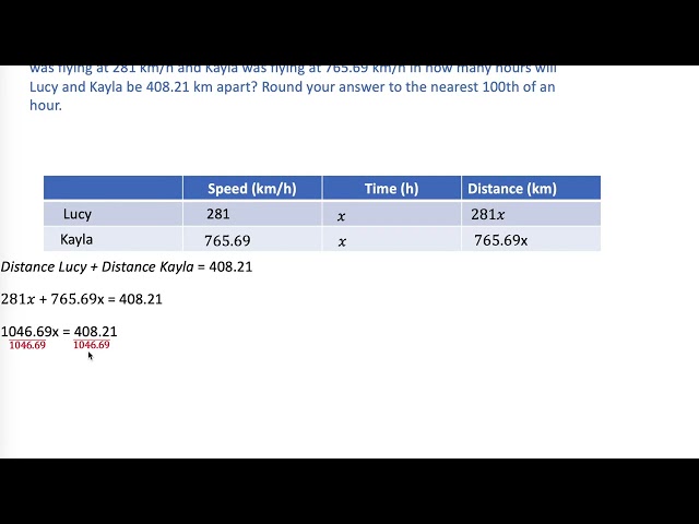 Level 6: Speed Word Problem Example 5 from the Word Problems Math Program