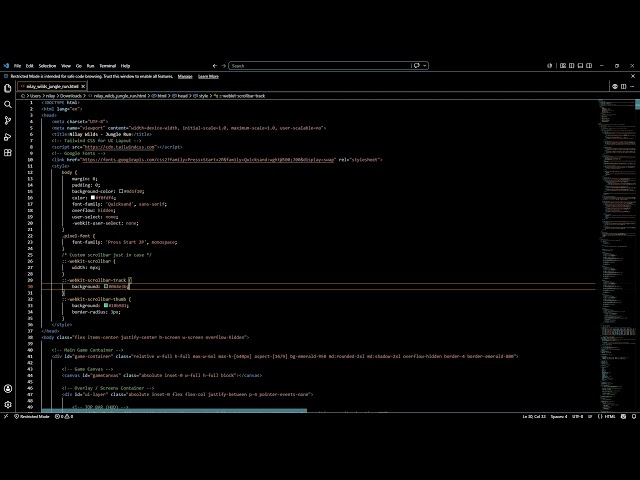 nilay wilds jungle run html   Visual Studio Code 2026 07 14 21 15 21