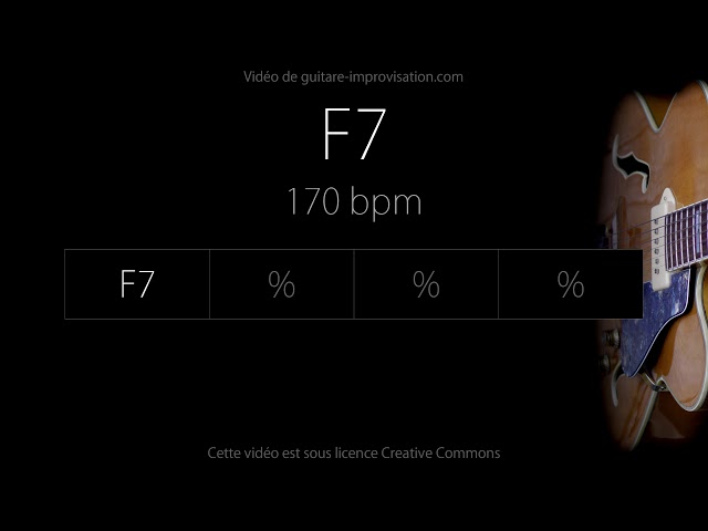 F7 (Jazz/Swing feel) 170 bpm : Backing Track