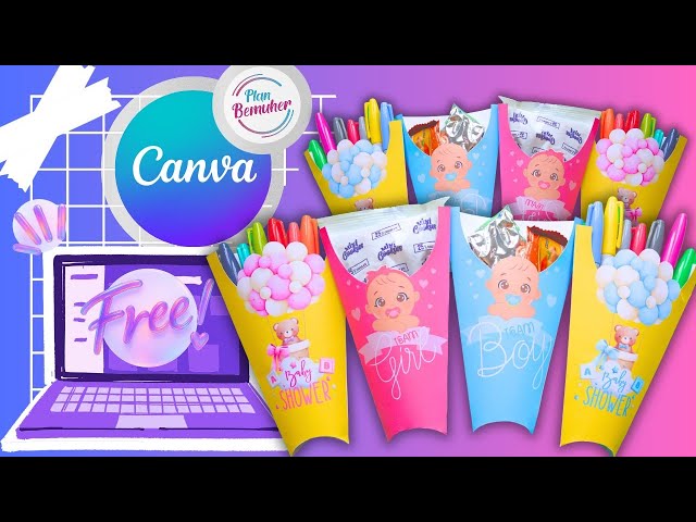 #CLASE3 ✅ Cómo hacer DULCEROS para FIESTAS INFANTILES ✅ PLANTILLA EDITABLE