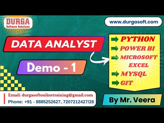 DATA ANALYST tutorials || Demo - 1 || by Mr. Veera On 10-03-2026 @7PM (IST)