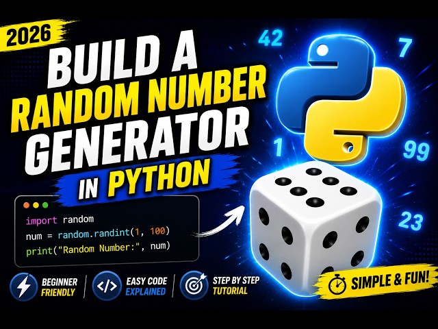 🎲 Build a Random Number Generator in Python (2026) | Beginner Tutorial