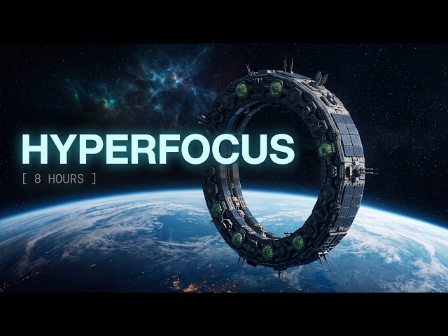 ADHD Hyperfocus ~ 8 Hour Space Ambient Music for Deep Work & Coding
