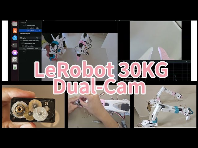 LeRobot 30Kg dual camera assembly, calibration, dual-platform remote operation one-stop solution