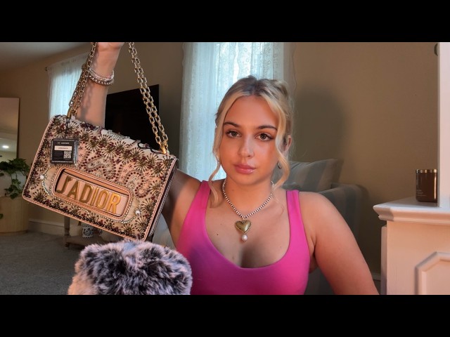 ASMR New Tingly Bag and My Favorite Bags 🎀 Tapping, Scratching and Whispered Rambling