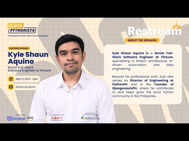 WFH Pythonista #25: Kyle Shaun Aquino (Senior Full-Stack Software Engineer)