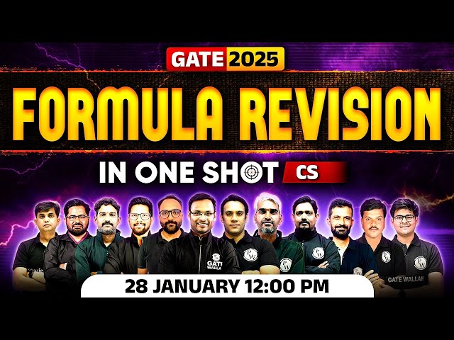 GATE 2025 Formula Revision in One Shot | GATE 2025 CS Preparation
