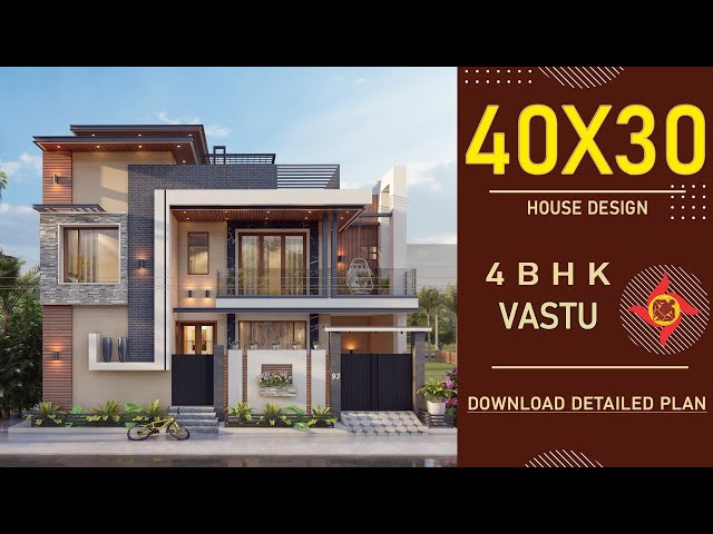 40x30 East Facing House Plan | 1200 Sqft House Plan | 40*30 House Design 3D | 40by30 House Plan  P93