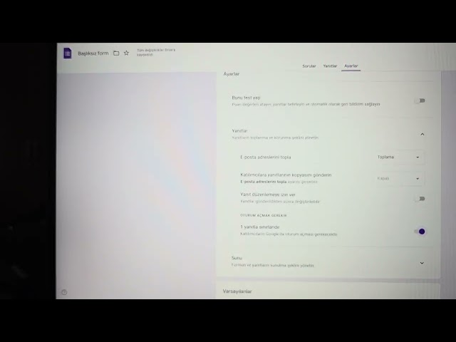 Google Forms'da anket hazırlama