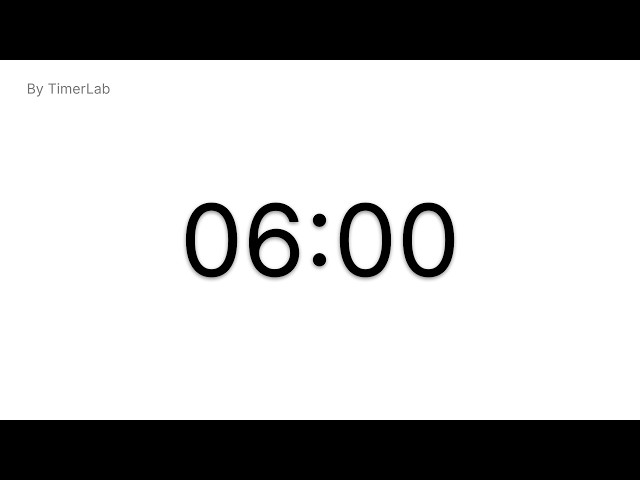 6 Minute Countdown Timer ⏱️ | Focus, Study & Productivity Timer