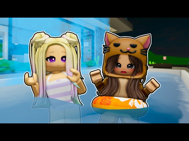 WE LIVED in our POOL for 24 HOURS with Mandarina in Brookhaven Roblox