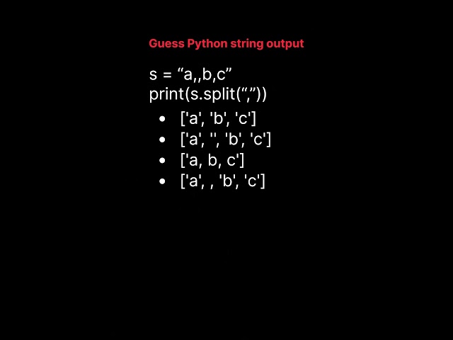 Python split string interview question. #python #pythonforbeginners