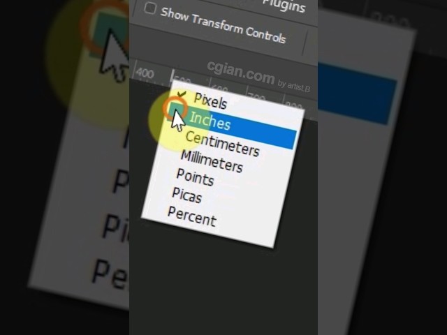 Photoshop how to change units Pixels to Inches Conversion #photoshop #tutorial #cgian