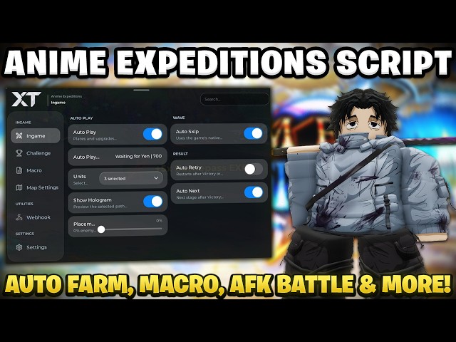 NEW Anime Expeditions Script | KEYLESS With Auto Farm, Macro, AFK Battle & More!