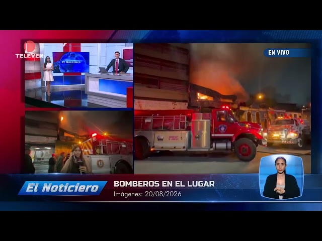 Reportan incendio en la Av. Andrés Bello de Caracas - El Noticiero emisión estelar 20/08/26