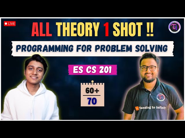 Theory 1 Shot | Programming for Problem Solving | ES CS 201 | MAKAUT