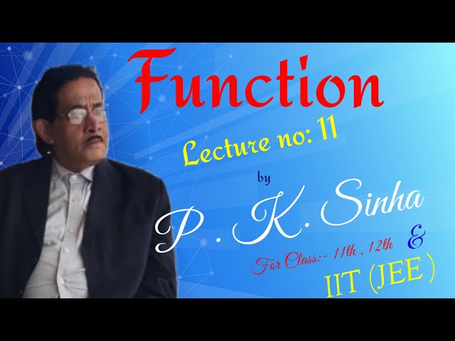 Function Lecture no:- 11