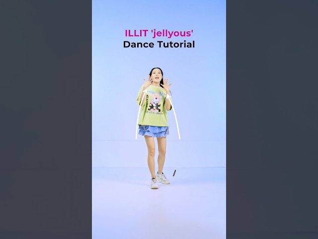 ILLIT ‘jellyous’ dance tutorial. Slowed, mirrored  #illit #jellyous #kpopdancetutorial