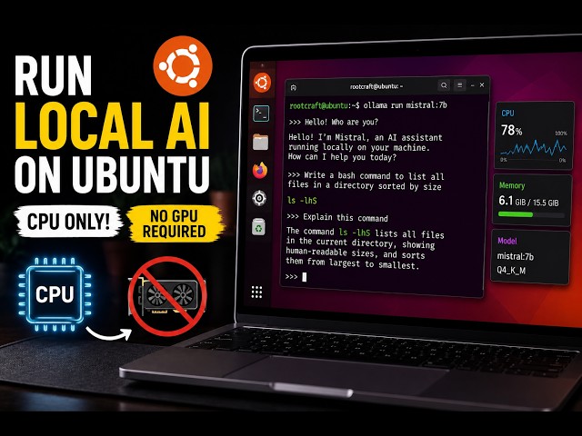 Run Local AI on Ubuntu — CPU Only! No GPU Required
