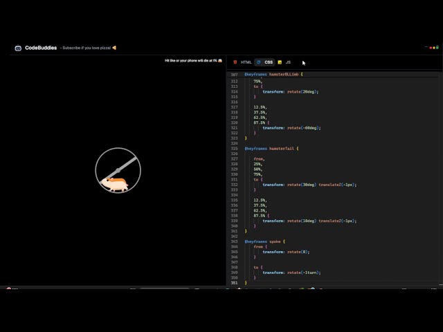 🐹 Hamster Loading Animation with HTML & CSS | Full Tutorial