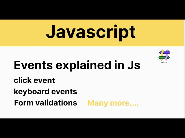 Mastering JavaScript Events:  Explained in telugu