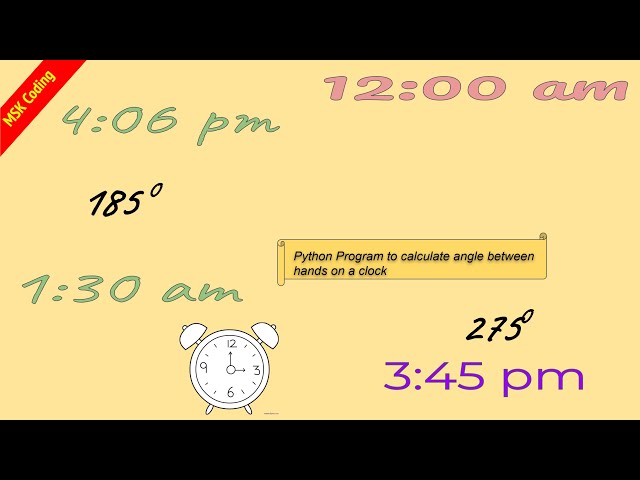 Angle between clock hands | Python Program