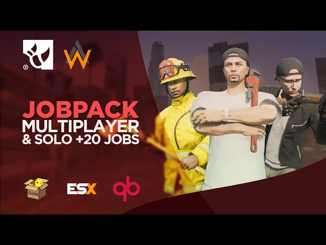 Fivem Job Pack | Multiplayer, Props and OneSync | +20 JOB | [ESX / QB / QBOX]