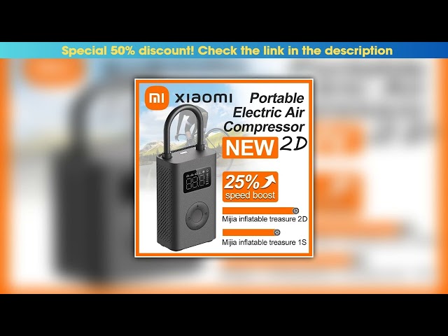 First Look Xiaomi Mijia Air Pump 2D 25%Speed Boost Mini Portable Electric Air Compressor Treasure 1